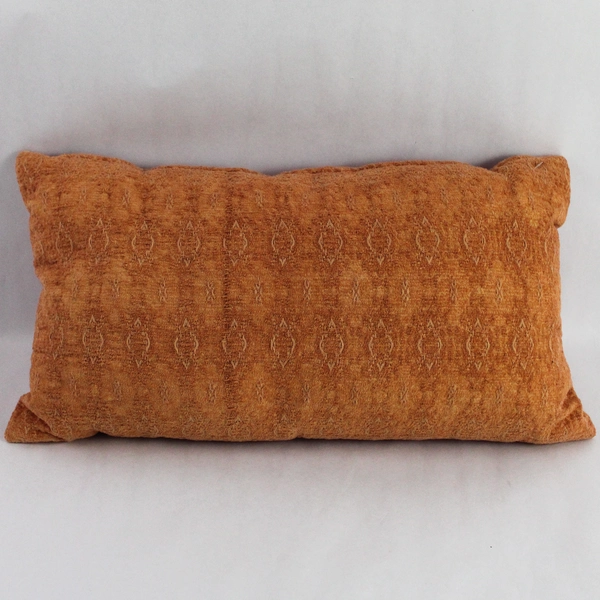 Pier 1 Imports Orange Rectangle Throw Pillow 11" x 21" Geometric Textured Accent