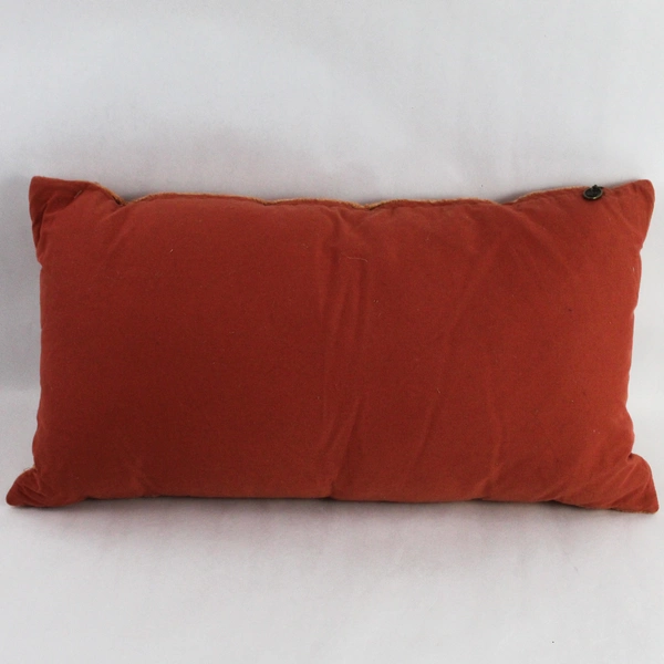 Pier 1 Imports Orange Rectangle Throw Pillow 11" x 21" Geometric Textured Accent