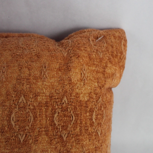 Pier 1 Imports Orange Rectangle Throw Pillow 11" x 21" Geometric Textured Accent