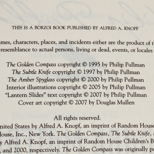 His Dark Materials Golden Compass Subtle Knife Spyglass Philip Pullman 2007 PB
