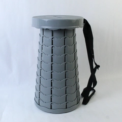 Portable Telescoping Collapsible Stool With Adjustable Strap Outdoor Camping 