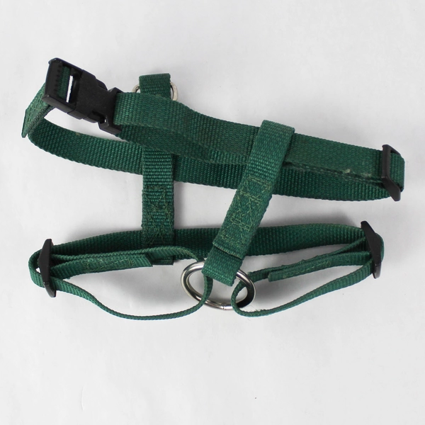 Lot of 3 Pet Accessories 2 Harnesses Green & Yellow 1 Red Collar All Adjustable
