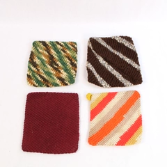 Lot of 4 Vintage Handmade Crocheted Hot Pads Pot Holders Kitchen Decor