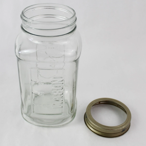 Lot of 6 Varying Brands Styles Mason Canning Jars Screw Top Metal Band No Lids