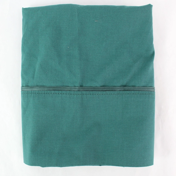 Set of 2 Forest Green Queen Size Pillowcases 20x33"