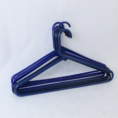 Lot of 10 Plastic Coat Clothes Hangers Closet Organization Supplies Blue Purple