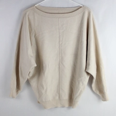 GABERLY Cream-Colored Dolman Knit Pullover Sweater Women's Size Large