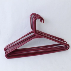 Lot of 10 Plastic Coat Clothes Hangers Closet Organization Supplies Pink Tubular