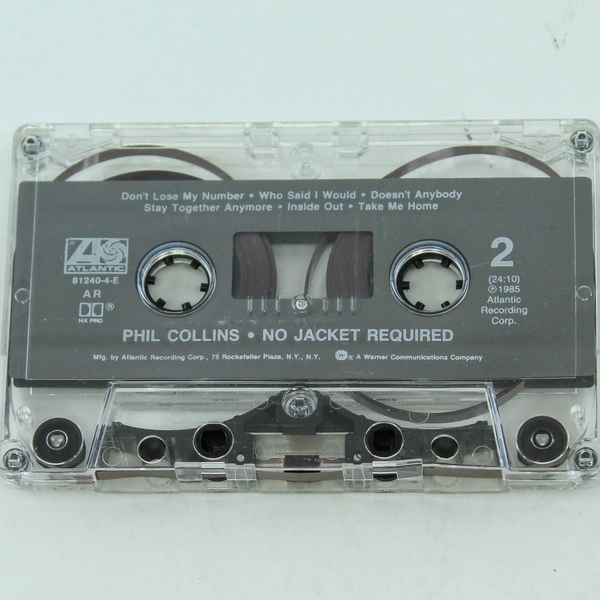 No Jacket Required Phil Collins Cassette Tapes 1985 Atlantic Recording