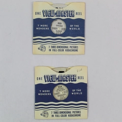 Lot of 2 Vintage Sawyer's ViewMaster Slide Natchez Chicago 333 334 World Wonders