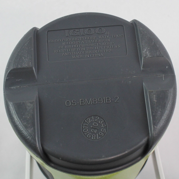 Igloo Dog Safety First Beverage Cooler Gray Neon Yellow Pre-Owned 10" Tall