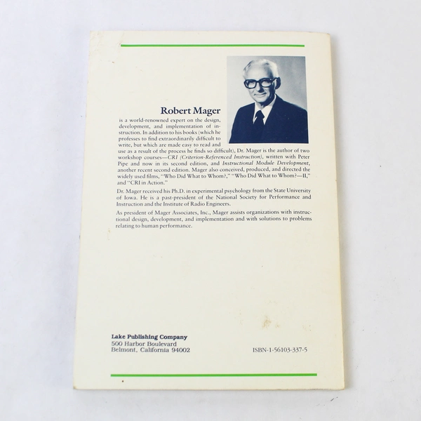 Developing Attitude Toward Learning by Robert F. Mager Vintage 1984 Paperback