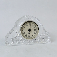 Vintage 24 Percent Lead Crystal Quartz Mantel Clock Untested Sold As Is Taiwan