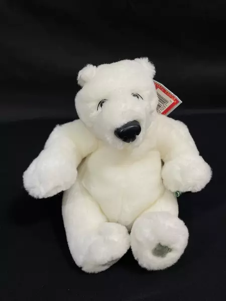 Lot of 2 Cavanaugh Coca-Cola Plush Polar Bears with Bottles Pre-owned