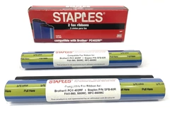 Staples Fax Ribbons Lot of 2 SFB-60R Compatible with Brother PC402RF