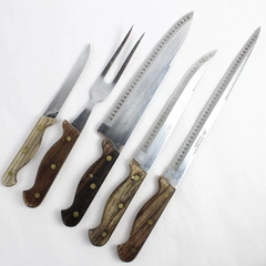 Vintage 4 Piece Wellington Sword Cutlery Set 4 Knives 1 Meat Fork Japan