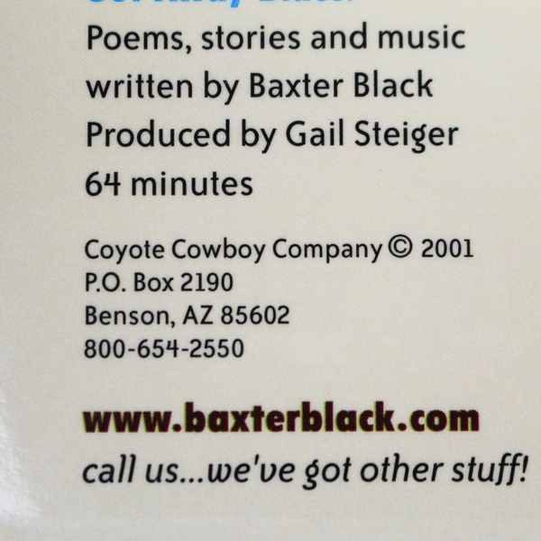 Cowboy Mentality Poems and Tall Tales by Baxter Black 2 Audio Cassette Pack