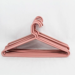 Lot of 10 Pink Plastic Tubular Coat Clothes Hangers Home Organization Closet