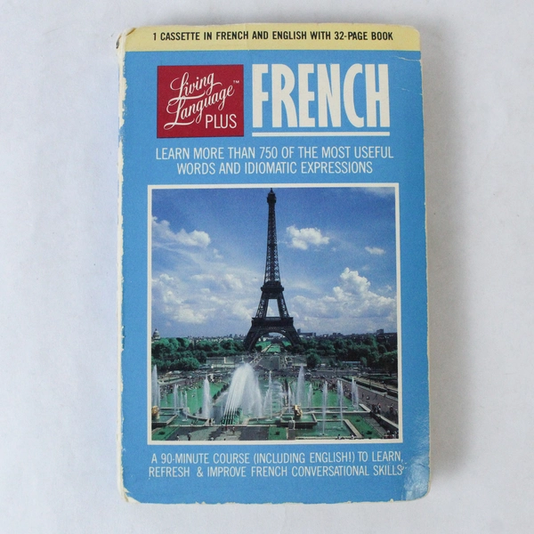 Living Language Plus French Course Cassette and Booklet 1987 Crown Publishers