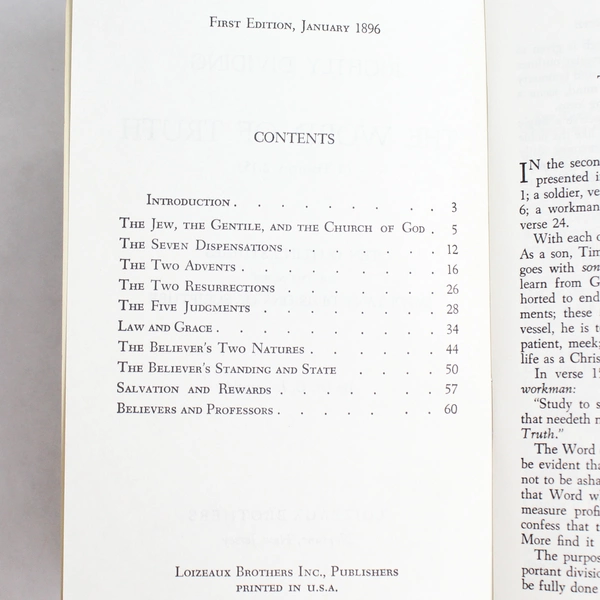 Rightly Dividing the Word of Truth by Dr. C.I. Scofield Vintage PB Booklet
