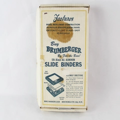 Vintage Brumberger Slide Binders 35mm Aluminum with Glass 2" x 2" with Box 