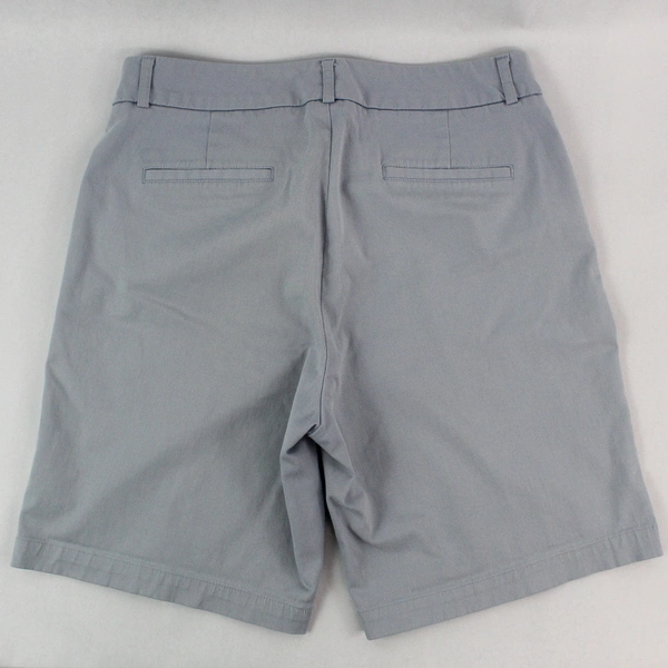 Dockers Petite Women's Shorts Size 10P Gray Flat Front Belt Loops Spring Summer