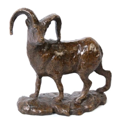 Vintage 1982 Red Mill Bighorn Sheep Figurine Brown Decorative Collectible