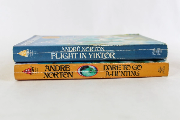 Lot of 2 Vintage Andre Norton Novels Dare to Go A-Hunting & Flight in Yiktor