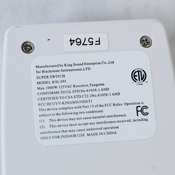 King Sound Super Switch Model KSI-293 Wireless Wall Receiver Replacement 