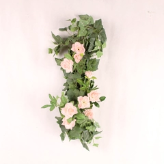 Lot of Small Pink Rose Ivy Artificial Flowers Floral Swag Home Decor