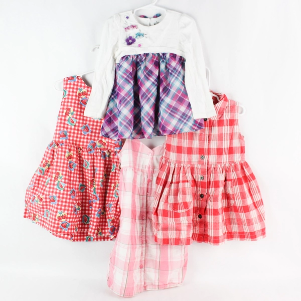 Lot of 4 Pieces Girl's Toddler Dresses Varying Styles All Size 4T