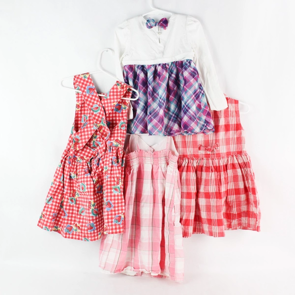Lot of 4 Pieces Girl's Toddler Dresses Varying Styles All Size 4T