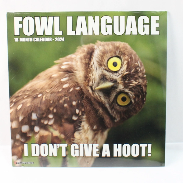 Lot of 2 Willow Creek Press Fowl Language 18 Month Bird Calendar for 2024 