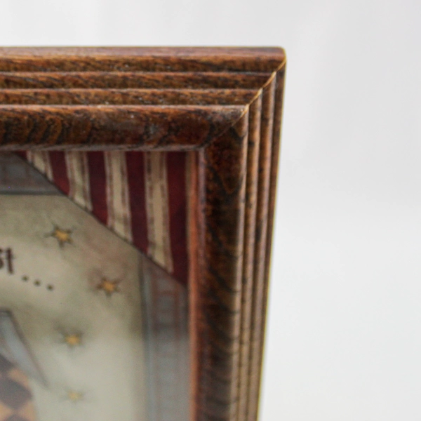 RL Barton Moms Nest is the Best Art Print Dark Wood Grain Framed 