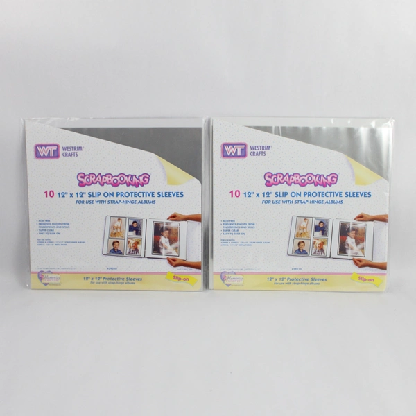 Lot of 2 Westrim Crafts Slip-On Protective Sleeves 12" x12" Strap-Hinge Albums