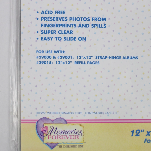 Lot of 2 Westrim Crafts Slip-On Protective Sleeves 12" x12" Strap-Hinge Albums