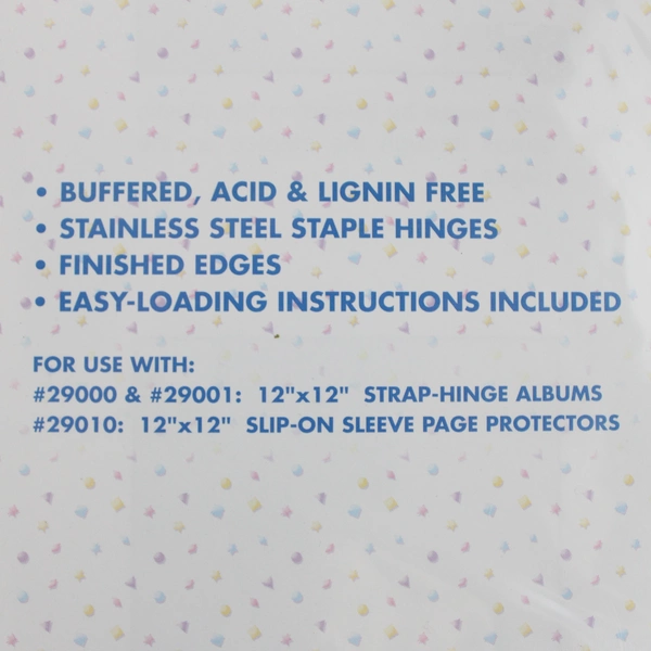 New Sealed Westrim Crafts Refill Pack of 10 Hinged White 12" x 12" Pages