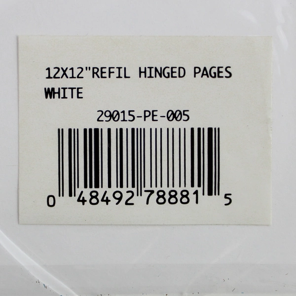 New Sealed Westrim Crafts Refill Pack of 10 Hinged White 12" x 12" Pages