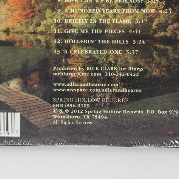 Adler & Hearne To The Heart CD 2012 Spring Hollow Records Sealed