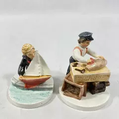 1980 LE Sebastian Miniatures Sailing Days Boy & Girl Figurine Set 2424/10000