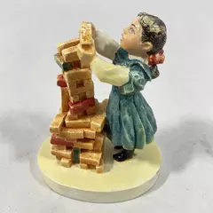 Vintage Signed 1979 Sebastian Miniature Building Days Girl #5639/10000