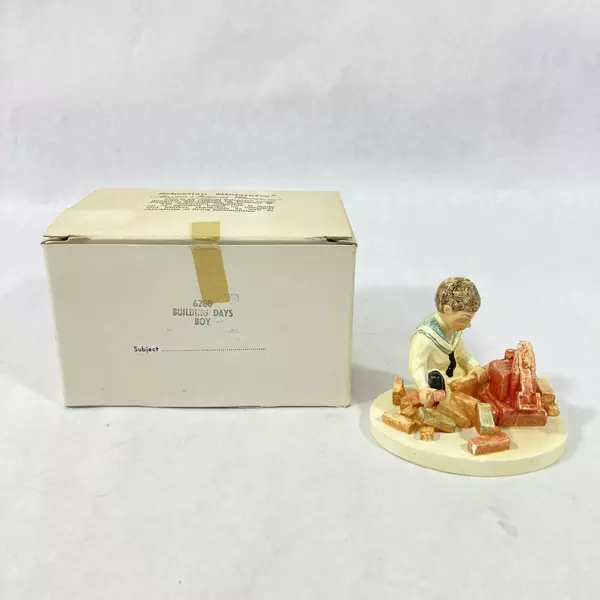 Vtg 1979 Sebastian Building Days Boy Figurine #9107/10,000 with Box