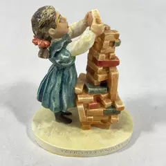 Vintage Signed 1979 Sebastian Miniatures Building Days Girl Box LE 5655/10000