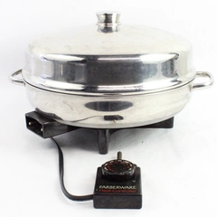 FarberWare 12” Electric Buffet Skillet Fry Pan & High Dome Lid Model 344A