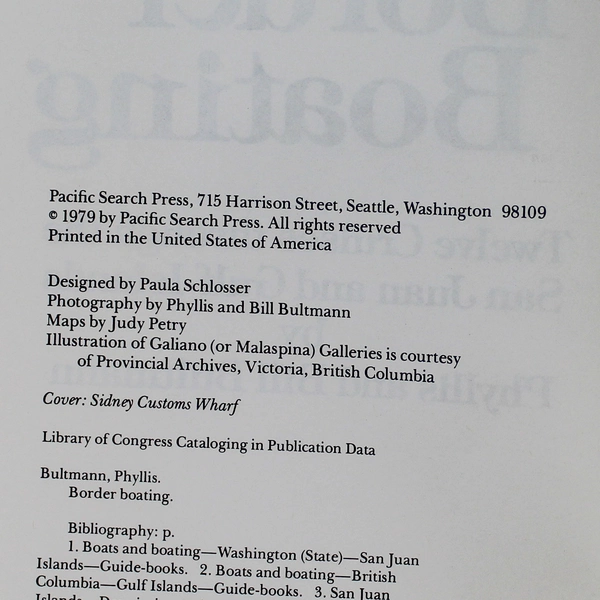 Border Boating By Phyllis And Bill Bultmann 1979 Pacific Search Press Paperback