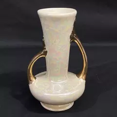 Pearl China Co Lusterware Vase 105 Gold Handles Flowers Plants Elegant Victorian