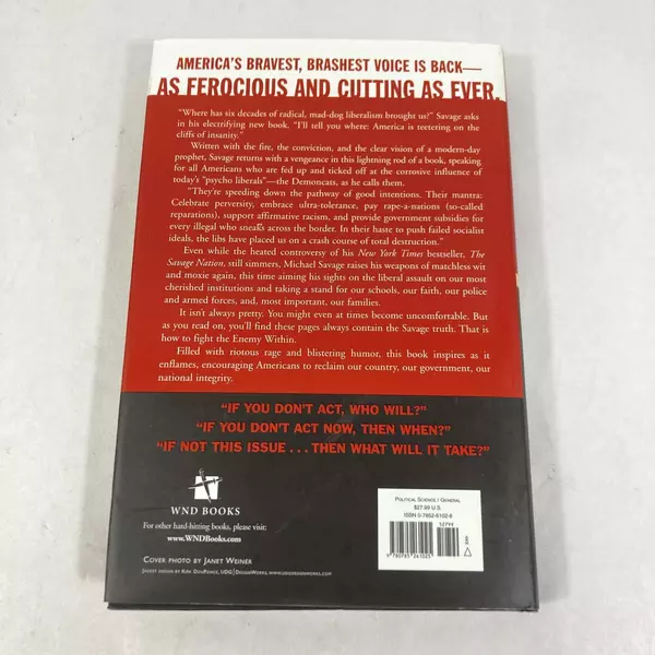 The Enemy Within by Michael Savage 2004 Hardcover Good Condition