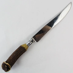 Royal Brand Sheffield Knife 8" Blade Antler Handle Used Pre-owned Condition