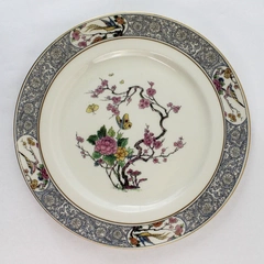 Lenox Ming Dinner Plate White Blue Floral Butterfly Design 10.25" Pre-Owned