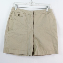 Land's End Women's Beige Khaki Style Mid Rise Shorts Size 8 100% Cotton